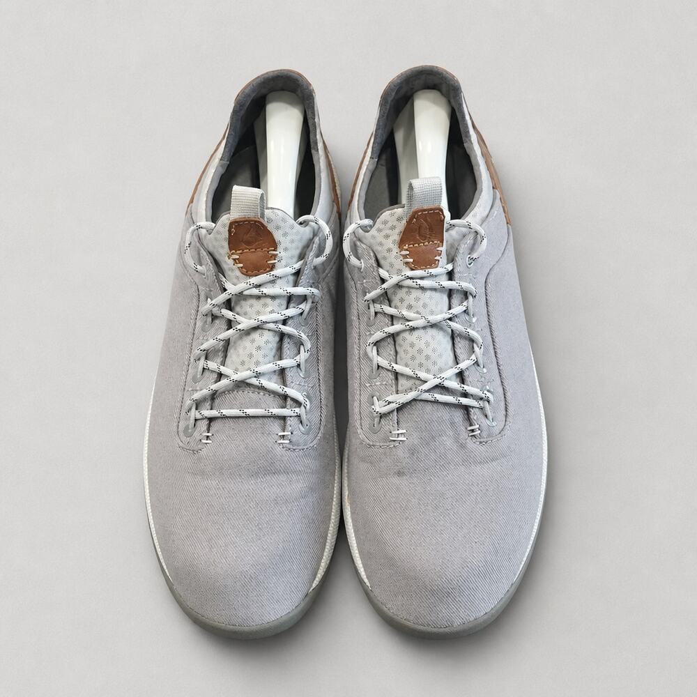 OluKai Nanea Li Men’s Sneaker Pale Grey Vapor Casual Boat Shoe Walking Size 12